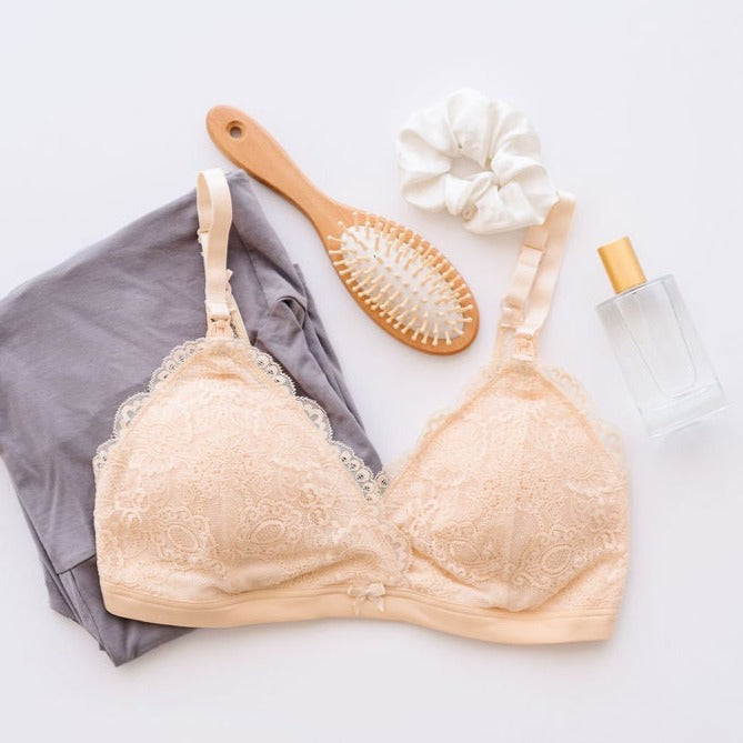 styled maternity grey legging with nude bra oh la lari