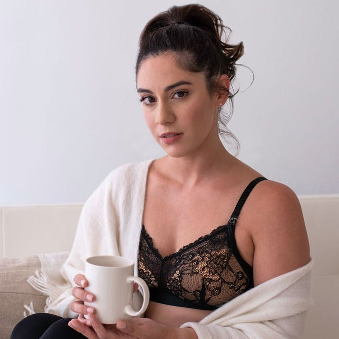 ooh la la nursing bralette model coffee oh la lari