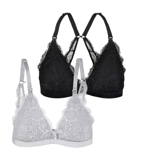Nursing Bralette 2.0 Bundle (Black-Grey)