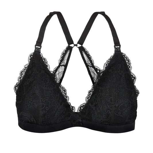 Black Lace Nursing Bralette 2.0
