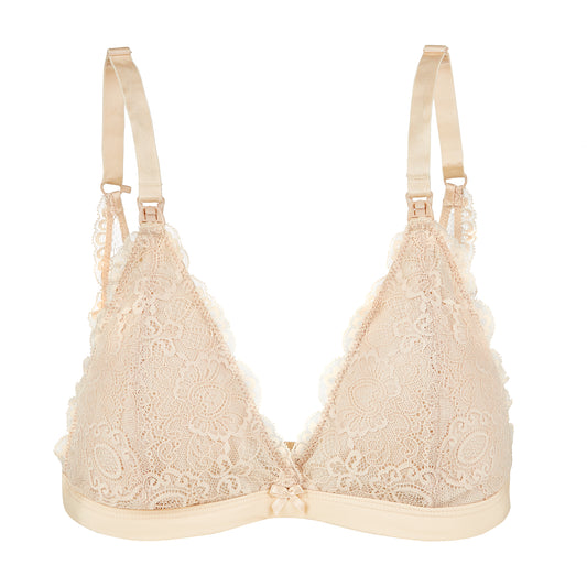 Nude Lace Nursing Bralette 2.0
